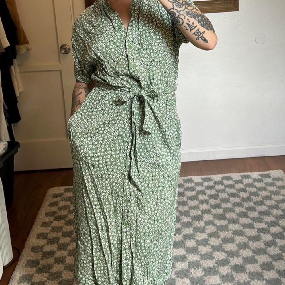 Floral Green Maxi Dress H&M